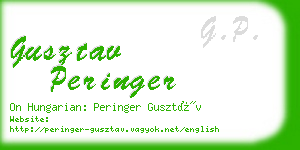 gusztav peringer business card